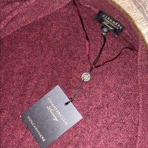 cashmere charter club cardigan / sweater